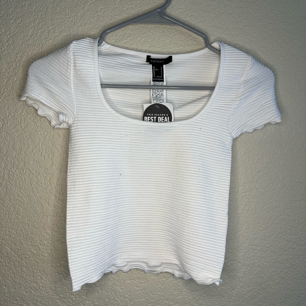 White crop top